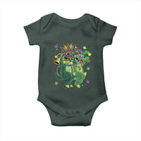 Happy Mardi Gras Alligator Baby Onesie Mardigator Crocodile Dancing New Orleans Louisiana