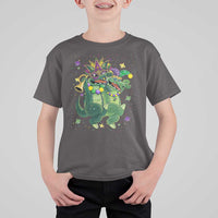 Happy Mardi Gras Alligator T Shirt For Kid Mardigator Crocodile Dancing New Orleans Louisiana
