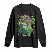 Happy Mardi Gras Alligator Long Sleeve Shirt Mardigator Crocodile Dancing New Orleans Louisiana