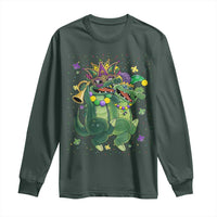 Happy Mardi Gras Alligator Long Sleeve Shirt Mardigator Crocodile Dancing New Orleans Louisiana
