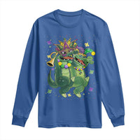 Happy Mardi Gras Alligator Long Sleeve Shirt Mardigator Crocodile Dancing New Orleans Louisiana