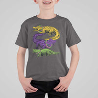 Aligator Crocodiles Louisiana Mardi Gras T Shirt For Kid