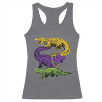 Aligator Crocodiles Louisiana Mardi Gras Racerback Tank Top