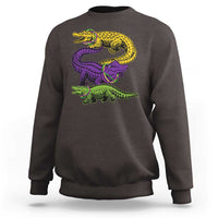 Aligator Crocodiles Louisiana Mardi Gras Sweatshirt
