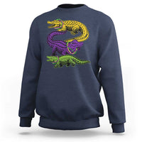 Aligator Crocodiles Louisiana Mardi Gras Sweatshirt