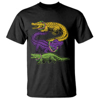Aligator Crocodiles Louisiana Mardi Gras T Shirt