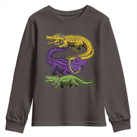 Aligator Crocodiles Louisiana Mardi Gras Youth Sweatshirt