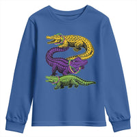 Aligator Crocodiles Louisiana Mardi Gras Youth Sweatshirt