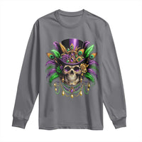 Mardi Gras Sugar Skull Long Sleeve Shirt Fat Tuesday