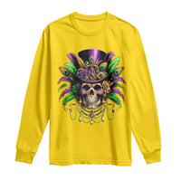 Mardi Gras Sugar Skull Long Sleeve Shirt Fat Tuesday