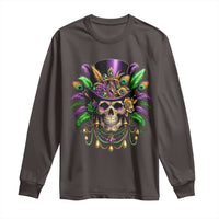 Mardi Gras Sugar Skull Long Sleeve Shirt Fat Tuesday