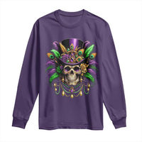 Mardi Gras Sugar Skull Long Sleeve Shirt Fat Tuesday