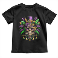 Mardi Gras Sugar Skull Toddler T Shirt Fat Tuesday