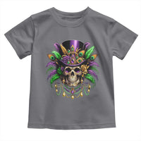 Mardi Gras Sugar Skull Toddler T Shirt Fat Tuesday