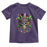 Mardi Gras Sugar Skull Toddler T Shirt Fat Tuesday