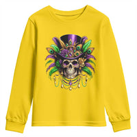 Mardi Gras Sugar Skull Youth Sweatshirt Fat Tuesday