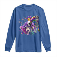 Mardi Gras Long Sleeve Shirt Jester Skeleton Skull Lovers