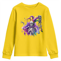 Mardi Gras Youth Sweatshirt Jester Skeleton Skull Lovers