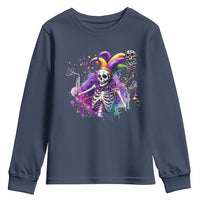 Mardi Gras Youth Sweatshirt Jester Skeleton Skull Lovers