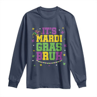 Bruh Mardi Gras Long Sleeve Shirt Funny Fat Tuesday Teens Boys Kids