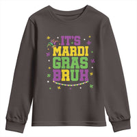 Bruh Mardi Gras Youth Sweatshirt Funny Fat Tuesday Teens Boys Kids