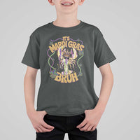Funny Mardi Gras Bruh T Shirt For Kid Dabbing Boy Teens Kids New Orleans Trip Jester Outfit