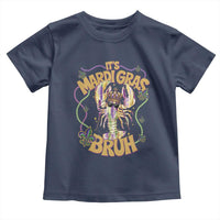 It's Mardi Gras Bruh Toddler T Shirt Glitter Print Crawfish Beads