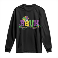 Bruh Mardi Gras Long Sleeve Shirt Carnival New Orleans Trip Parade Outfit Teens Boys Kids - Wonder Print Shop