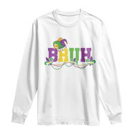 Bruh Mardi Gras Long Sleeve Shirt Carnival New Orleans Trip Parade Outfit Teens Boys Kids - Wonder Print Shop