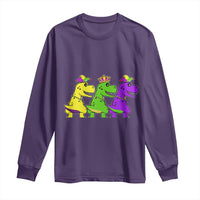 Mardi Gras Long Sleeve Shirt Kids Trex Dinos Toddler Boys