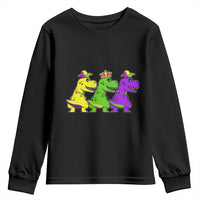 Mardi Gras Youth Sweatshirt Kids Trex Dinos Toddler Boys
