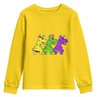 Mardi Gras Youth Sweatshirt Kids Trex Dinos Toddler Boys