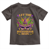 Let The Shenanigans Begin Mardi Gras Toddler T Shirt Masquerade Mask Beads