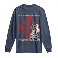 Catholic Knight Templar Crusader Cross Long Sleeve Shirt Kingdom Of Jerusalem