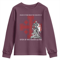 Catholic Knight Templar Crusader Cross Youth Sweatshirt Kingdom Of Jerusalem