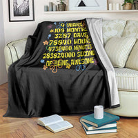 9th Birthday Gifts Throw Blanket Flowers Girl Son Boy 9yr 9 Year Old Bday