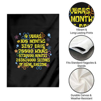 9th Birthday Gifts Garden Flag Flowers Girl Son Boy 9yr 9 Year Old Bday