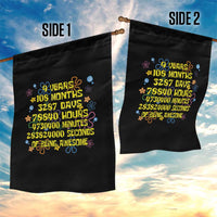 9th Birthday Gifts Garden Flag Flowers Girl Son Boy 9yr 9 Year Old Bday