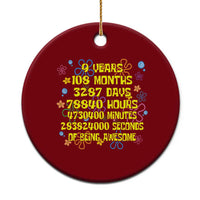 9th Birthday Gifts Ceramic Ornament Flowers Girl Son Boy 9yr 9 Year Old Bday