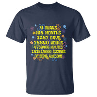 9th Birthday Gifts T Shirt Flowers Girl Son Boy 9yr 9 Year Old Bday