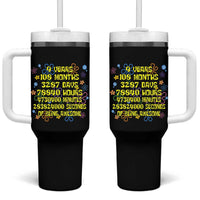 9th Birthday Gifts Tumbler With Handle Flowers Girl Son Boy 9yr 9 Year Old Bday