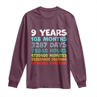 9 Year Old Bday Long Sleeve Shirt Son Boy 9yr 9th Birthday Gifts