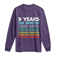 9 Year Old Bday Long Sleeve Shirt Son Boy 9yr 9th Birthday Gifts