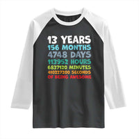 13th Birthday Raglan Shirt 13 Year Old Bday Gifts Son Boy 13yr