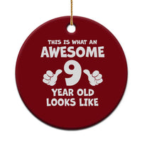 9th Birthday Gifts Ceramic Ornament Awesome 9 Year Old Bday Son Boy Girl 9yr