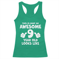 9th Birthday Gifts Racerback Tank Top Awesome 9 Year Old Bday Son Boy Girl 9yr