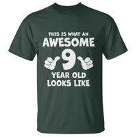 9th Birthday Gifts T Shirt Awesome 9 Year Old Bday Son Boy Girl 9yr