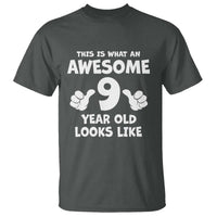 9th Birthday Gifts T Shirt Awesome 9 Year Old Bday Son Boy Girl 9yr