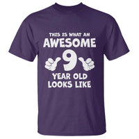 9th Birthday Gifts T Shirt Awesome 9 Year Old Bday Son Boy Girl 9yr