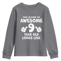 9th Birthday Gifts Youth Sweatshirt Awesome 9 Year Old Bday Son Boy Girl 9yr